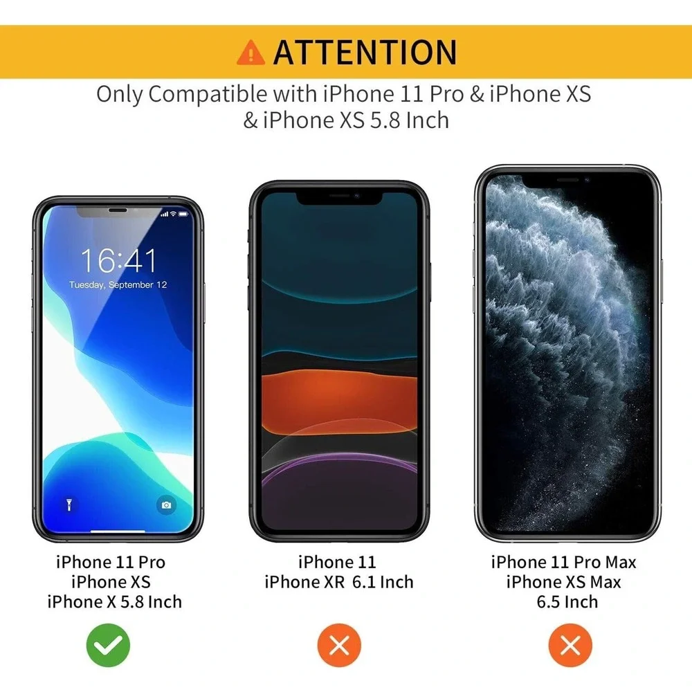 (3) count Tempered 9H Glass Screen Protector Cover for 5.8